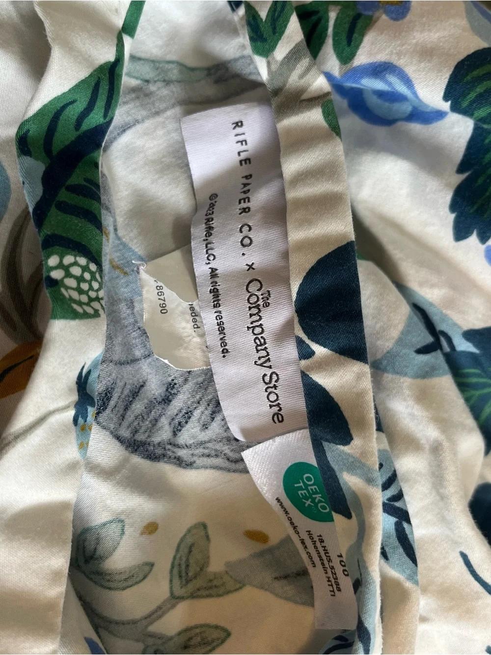 Rifle Paper Co. x The Company Store Peacock King Duvet Cover – Like New